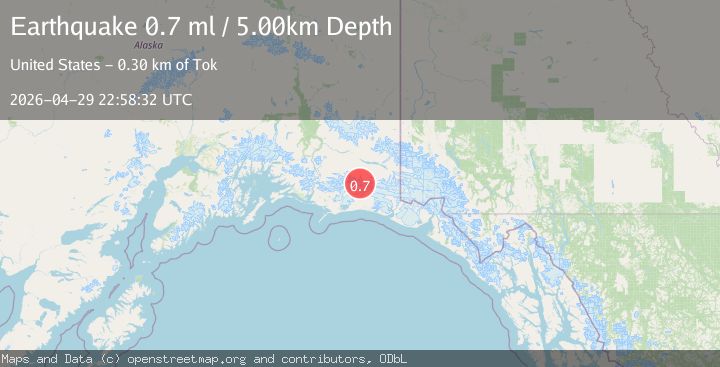 Map of 85 km S of McCarthy, Alaska