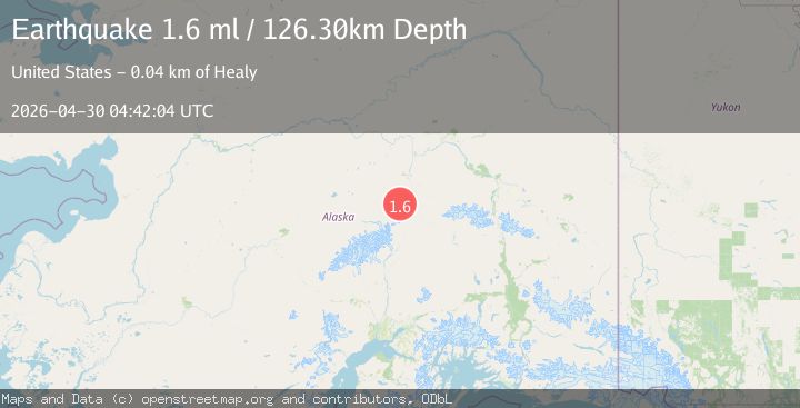 Map of 34 km W of Denali Park, Alaska