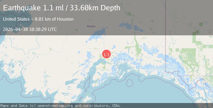 Map of 5 km SE of Houston, Alaska