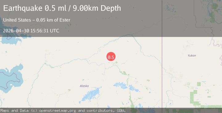 Map of 26 km SSE of Livengood, Alaska