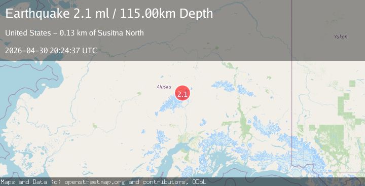 Map of 71 km ESE of Denali National Park, Alaska