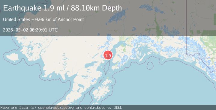 Map of 49 km WNW of Ninilchik, Alaska
