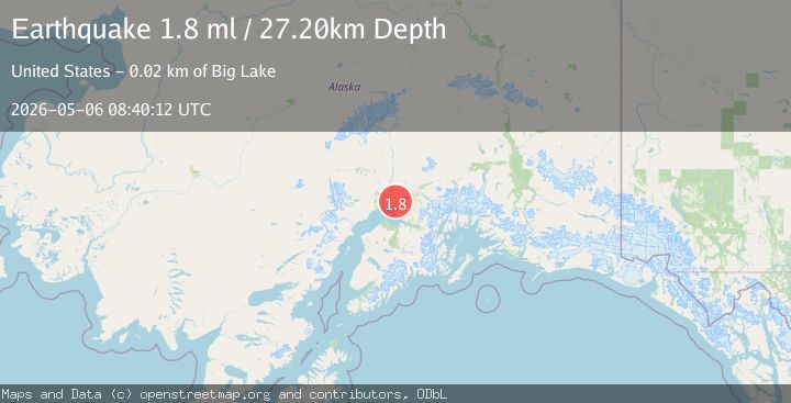 Map of 3 km NW of Point MacKenzie, Alaska