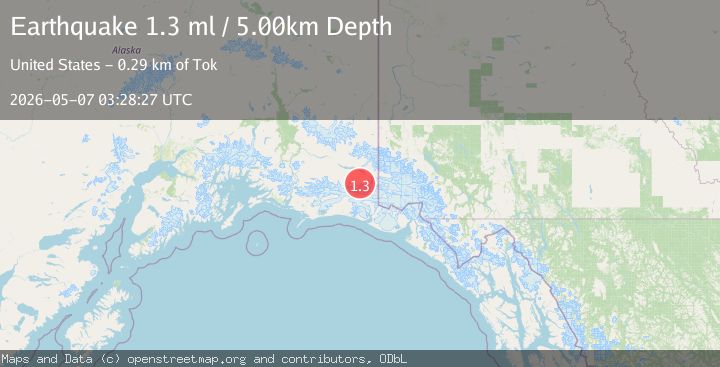 Map of 95 km SE of McCarthy, Alaska