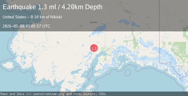 Map of 62 km SSW of Skwentna, Alaska