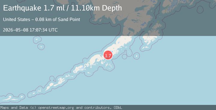 Map of 20 km W of Ivanof Bay, Alaska