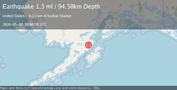 Map of 98 km NW of Aleneva, Alaska