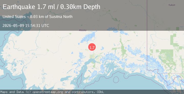 Map of 18 km SW of Trapper Creek, Alaska