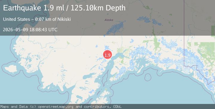 Map of 60 km W of Tyonek, Alaska