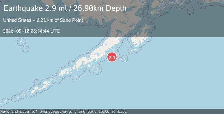 Map of 73 km ESE of Chignik, Alaska