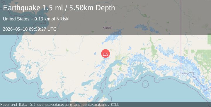 Map of 56 km WSW of Skwentna, Alaska