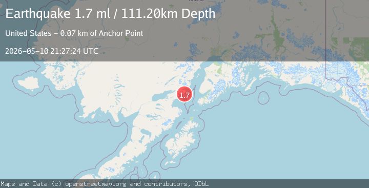 Map of 59 km ESE of Pedro Bay, Alaska