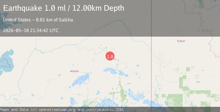Map of 7 km SSW of Salcha, Alaska