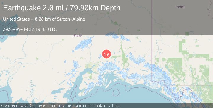 Map of 46 km NW of Eureka Roadhouse, Alaska