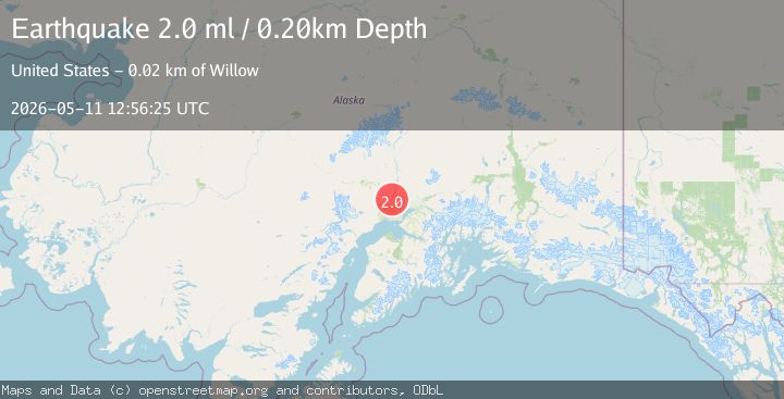 Map of 16 km NE of Susitna, Alaska