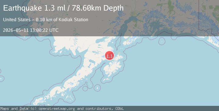 Map of 68 km WNW of Aleneva, Alaska