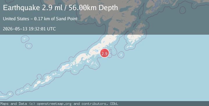 Map of 36 km SSE of Chignik, Alaska