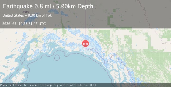 Map of 124 km SE of McCarthy, Alaska