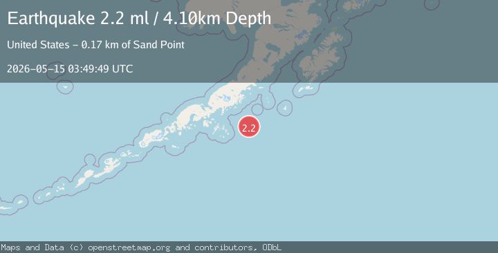 Map of 114 km SE of Perryville, Alaska