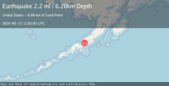 Map of 32 km WNW of Ivanof Bay, Alaska