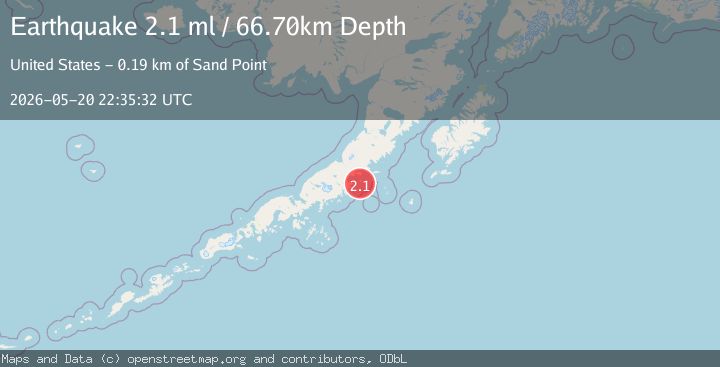 Map of 32 km E of Chignik, Alaska