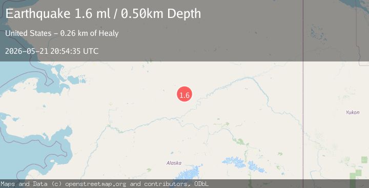 Map of 73 km NW of Rampart, Alaska