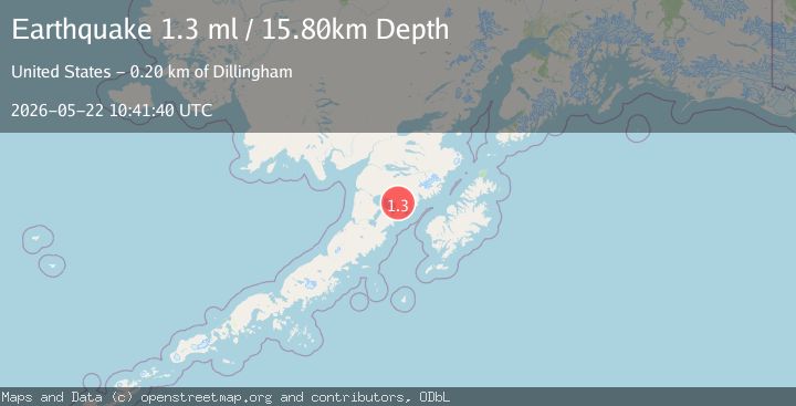 Map of 92 km WNW of Karluk, Alaska