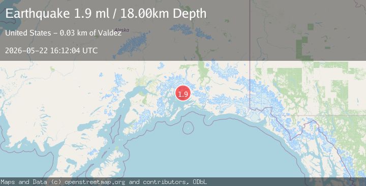 Map of 12 km NNW of Tatitlek, Alaska