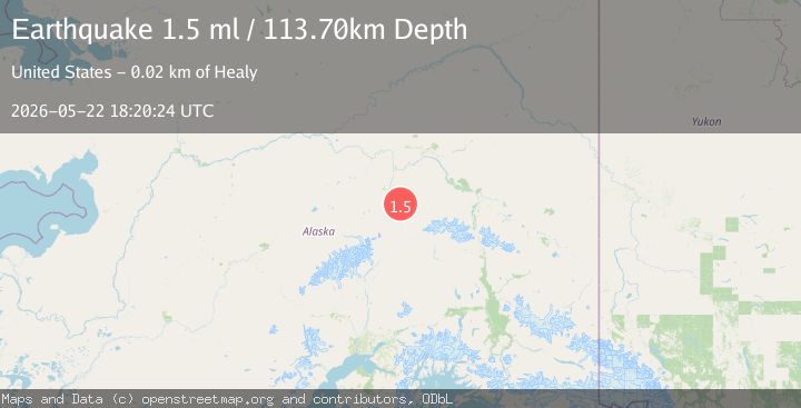 Map of 14 km ESE of Ferry, Alaska