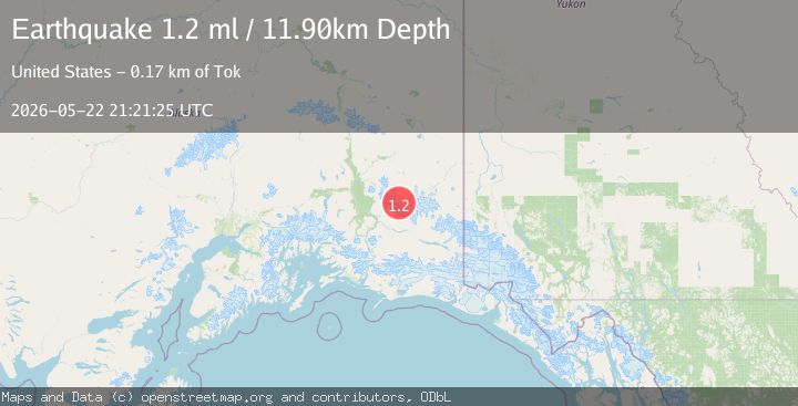 Map of 57 km NW of McCarthy, Alaska
