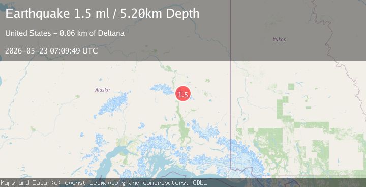 Map of 38 km NE of Paxson, Alaska