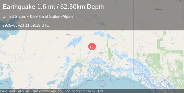 Map of 86 km N of Chickaloon, Alaska
