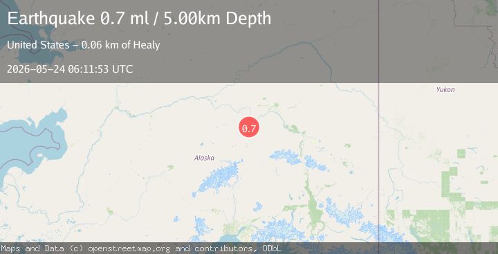 Map of 2 km NNW of Anderson, Alaska