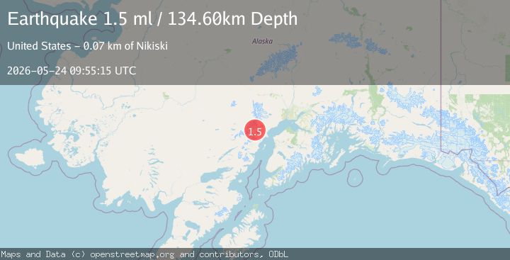 Map of 72 km WNW of Nikiski, Alaska