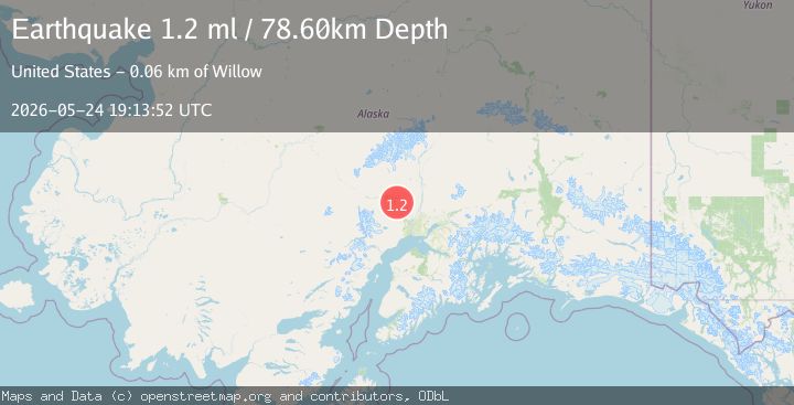 Map of 18 km SE of Skwentna, Alaska