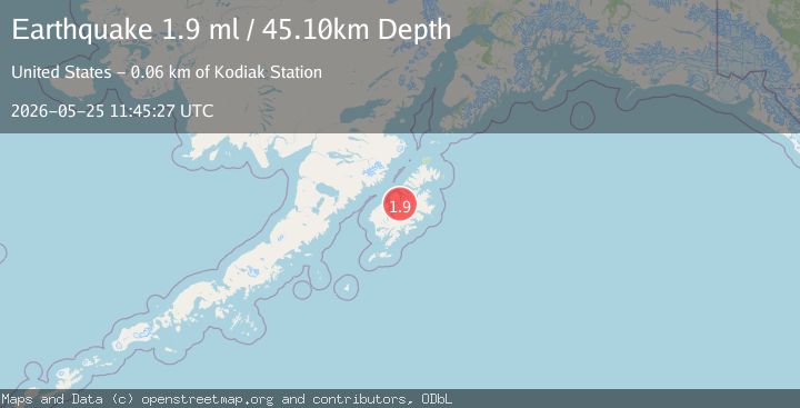 Map of 30 km ENE of Larsen Bay, Alaska