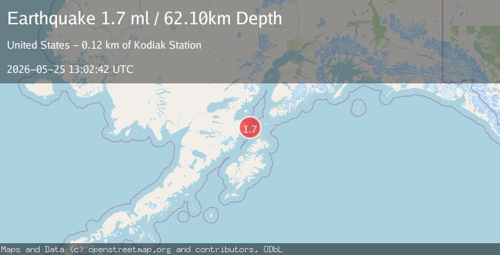 Map of 87 km N of Aleneva, Alaska