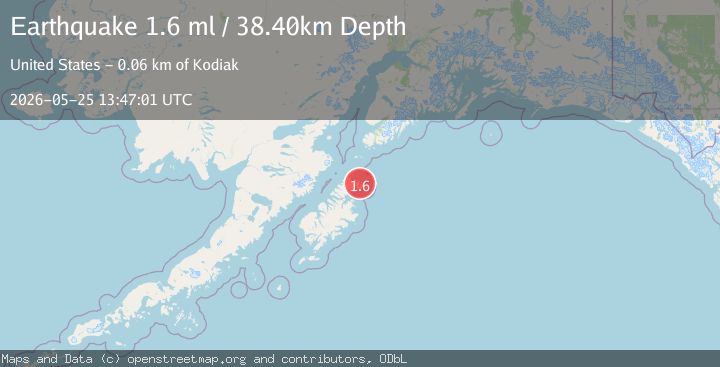 Map of 51 km NNE of Ouzinkie, Alaska