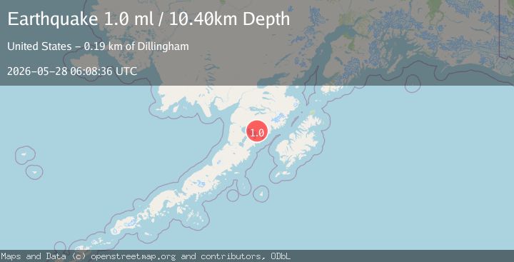 Map of 93 km ESE of Egegik, Alaska