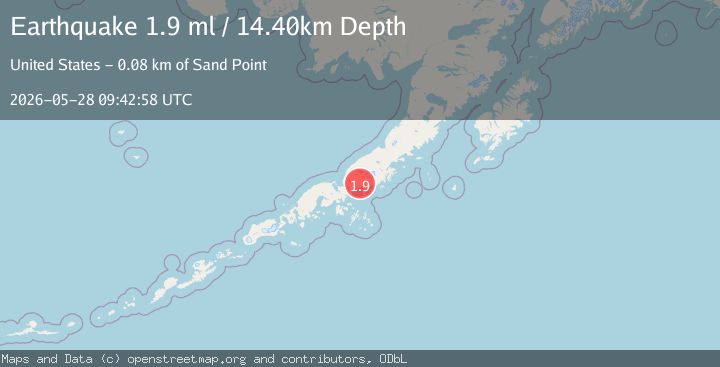 Map of 17 km WNW of Ivanof Bay, Alaska