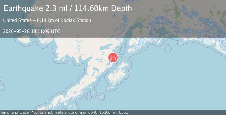Map of 83 km SSE of Kokhanok, Alaska
