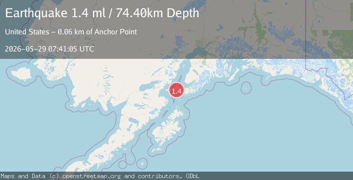 Map of 35 km W of Nanwalek, Alaska