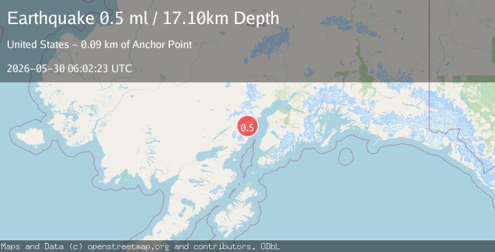 Map of 69 km NW of Ninilchik, Alaska