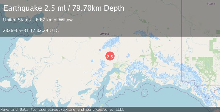Map of 9 km NE of Skwentna, Alaska