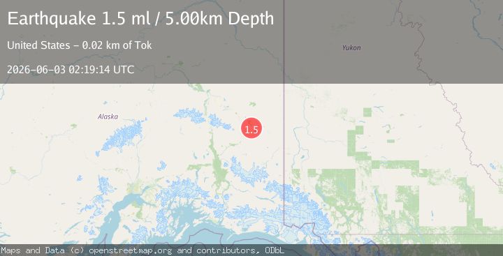 Map of 16 km S of Tok, Alaska