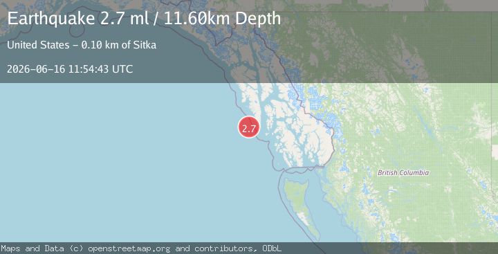 Map of 47 km WSW of Port Alexander, Alaska
