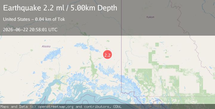 Map of 30 km SW of Tetlin, Alaska