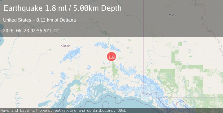Map of 32 km SSE of Paxson, Alaska