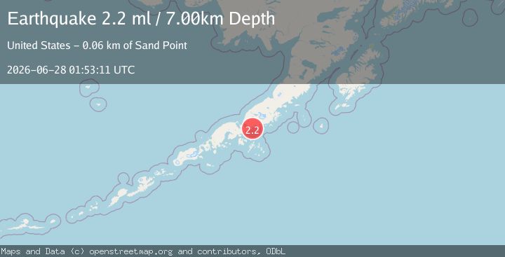 Map of 34 km WSW of Ivanof Bay, Alaska