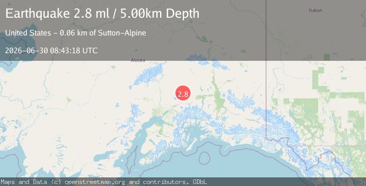 Map of 48 km NNE of Chickaloon, Alaska